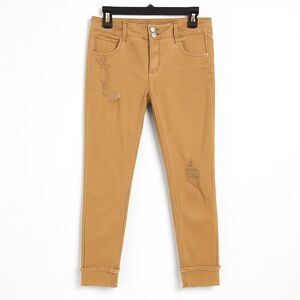 Refuge Womens Skinny Distressed Tan  Jeans Size 8